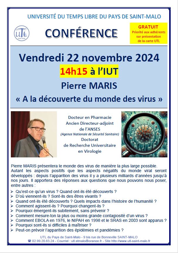 Vendredi 22  novembre - Conférence