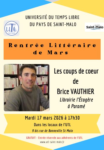 Mardi 17 mars 2026 - Rentrée Littéraire