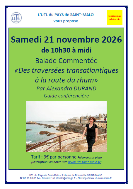 Samedi 21 novembre Balade Commentée